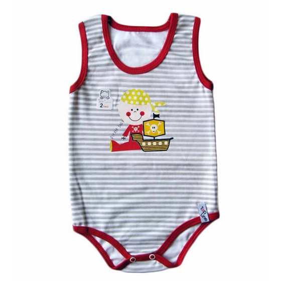 زیردکمه دار آستین رکابی نوزاد 