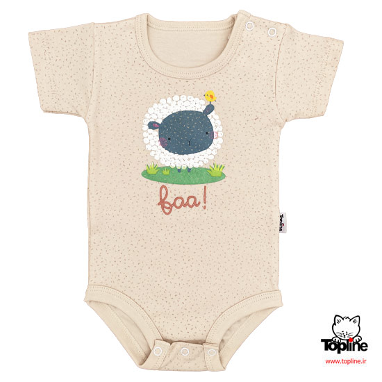 Baby Short Sleeves Button Knobbed 